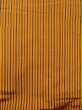 Photo4: N0123Z Vintage Japanese women   Yellow TSUMUGI pongee / Silk. Stripes   (Grade C) (4)