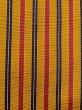 Photo6: N0123Z Vintage Japanese women   Yellow TSUMUGI pongee / Silk. Stripes   (Grade C) (6)