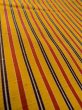 Photo8: N0123Z Vintage Japanese women   Yellow TSUMUGI pongee / Silk. Stripes   (Grade C) (8)