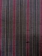 Photo5: N0124B Vintage Japanese women   Gray TSUMUGI pongee / Silk. Stripes   (Grade C) (5)