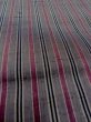 Photo8: N0124B Vintage Japanese women   Gray TSUMUGI pongee / Silk. Stripes   (Grade C) (8)