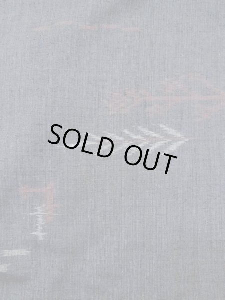 Photo3: Mint N0124C Vintage Japanese women  Dark Gray TSUMUGI pongee / Silk. Tall grass,   (Grade A) (3)