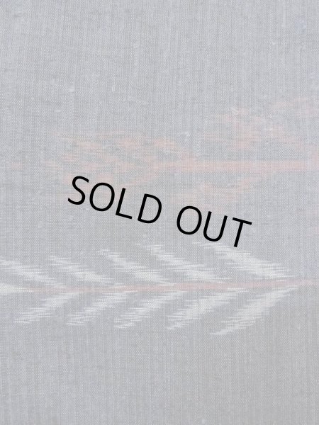 Photo5: Mint N0124C Vintage Japanese women  Dark Gray TSUMUGI pongee / Silk. Tall grass,   (Grade A) (5)