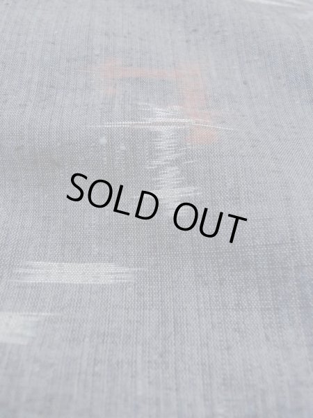 Photo9: Mint N0124C Vintage Japanese women  Dark Gray TSUMUGI pongee / Silk. Tall grass,   (Grade A) (9)