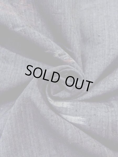 Photo11: Mint N0124C Vintage Japanese women  Dark Gray TSUMUGI pongee / Silk. Tall grass,   (Grade A) (11)