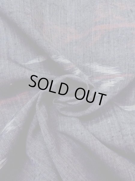 Photo12: Mint N0124C Vintage Japanese women  Dark Gray TSUMUGI pongee / Silk. Tall grass,   (Grade A) (12)