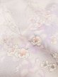 Photo9: N0124D Used Japanese women Pale Light Purple KOMON dyed / Silk. Flower,   (Grade C) (9)