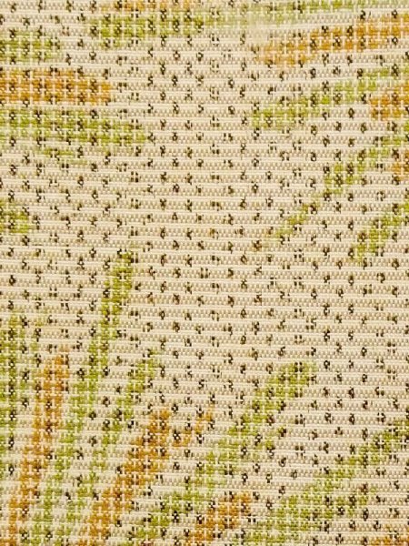 Photo6: N0130A Vintage Japanese women Pale Grayish Green HITOE unlined / Silk. Flower,   (Grade C) (6)