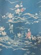 Photo5: N0130B Vintage Japanese women  Grayish Light Blue KOMON dyed / Silk. Flower,   (Grade C) (5)