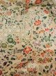 Photo3: N0130F Used Japanese women  Pale Taupe KOMON dyed / Silk. Peony,   (Grade C) (3)