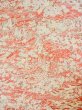 Photo3: N0130G Vintage Japanese women  Pale Coral KOMON dyed / Silk. Peony,   (Grade B) (3)