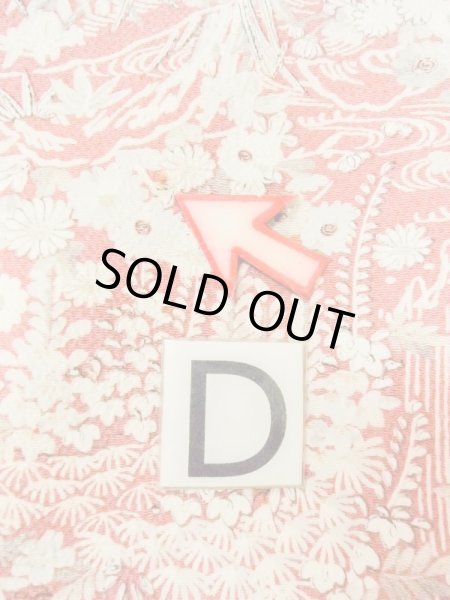 Photo17: N0130G Vintage Japanese women  Pale Coral KOMON dyed / Silk. Peony,   (Grade B) (17)