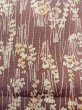 Photo7: Mint N0130H Vintage Japanese women  Purplish Brown KOMON dyed / Silk. Iris,   (Grade A) (7)