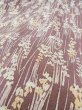 Photo10: Mint N0130H Vintage Japanese women  Purplish Brown KOMON dyed / Silk. Iris,   (Grade A) (10)