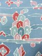Photo5: N0130I Vintage Japanese women   Light Blue KOMON dyed / Silk. Flower,   (Grade B) (5)