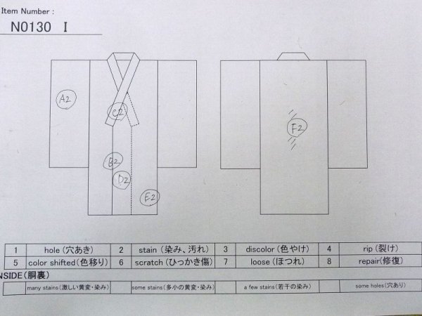 Photo13: N0130I Vintage Japanese women   Light Blue KOMON dyed / Silk. Flower,   (Grade B) (13)