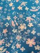 Photo6: N0130J Vintage Japanese women   Light Blue KOMON dyed / Silk. Flower,   (Grade B) (6)