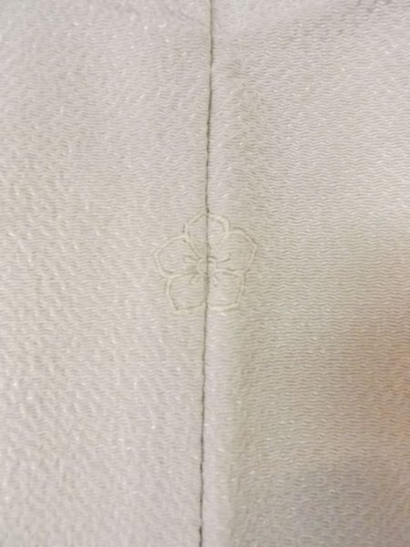 Photo5: N0130K Vintage Japanese women Pale Greenish Gray IROMUJI plain colored / Silk.    (Grade B) (5)