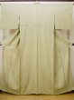 Photo1: N0130L Vintage Japanese women  Pale Yellowish Green Iromuji / Silk.    (Grade B) (1)