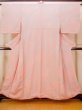Photo1: N0130M Vintage Japanese women Pale Light Coral KOMON dyed / Silk. Tall grass   (Grade C) (1)