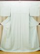 Photo1: N0130N Vintage Japanese women Pale Light Light Blue IROMUJI plain colored / Silk.    (Grade C) (1)