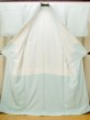 Photo2: N0130N Vintage Japanese women Pale Light Light Blue IROMUJI plain colored / Silk.    (Grade C) (2)