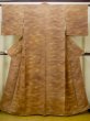 Photo1: N0130O Vintage Japanese women   Brown KOMON dyed / Silk. Gradation   (Grade C) (1)