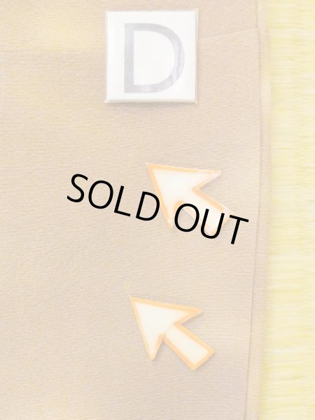 Photo16: N0130O Vintage Japanese women   Brown KOMON dyed / Silk. Gradation   (Grade C) (16)