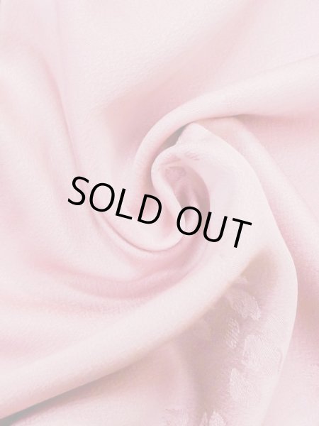 Photo10: N0130R Vintage Japanese women   Pink IROMUJI plain colored / Silk. Gradation   (Grade C) (10)