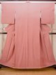 Photo1: N0130S Vintage Japanese women Vivid Grayish Pink IROMUJI plain colored / Silk.    (Grade C) (1)