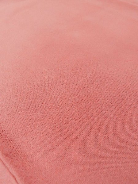 Photo8: N0130S Vintage Japanese women Vivid Grayish Pink IROMUJI plain colored / Silk.    (Grade C) (8)