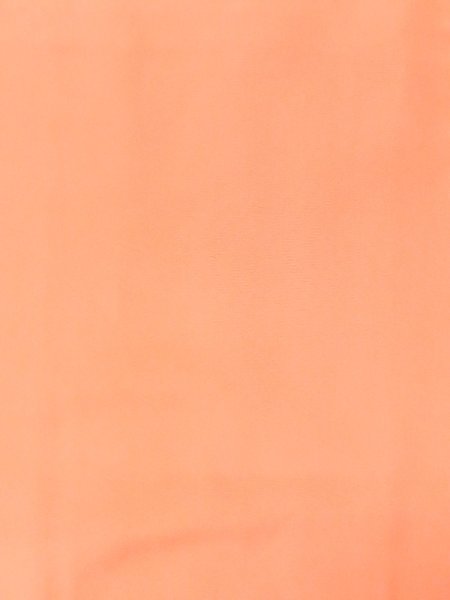 Photo4: N0130V Used Japanese women Light Vivid Coral IROMUJI plain colored / Synthetic.    (Grade C) (4)