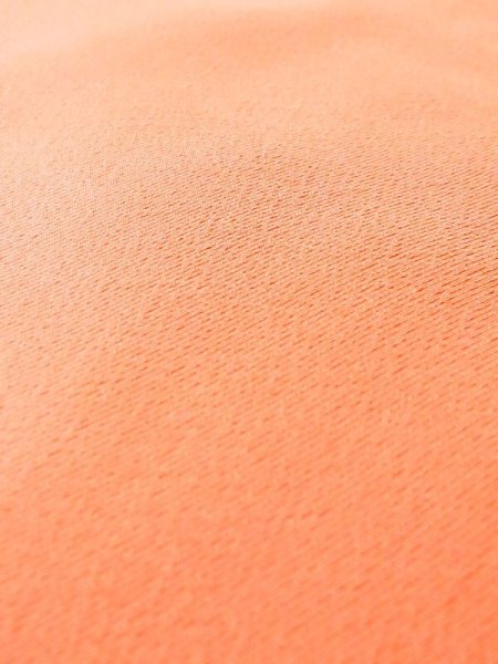 Photo9: N0130V Used Japanese women Light Vivid Coral IROMUJI plain colored / Synthetic.    (Grade C) (9)