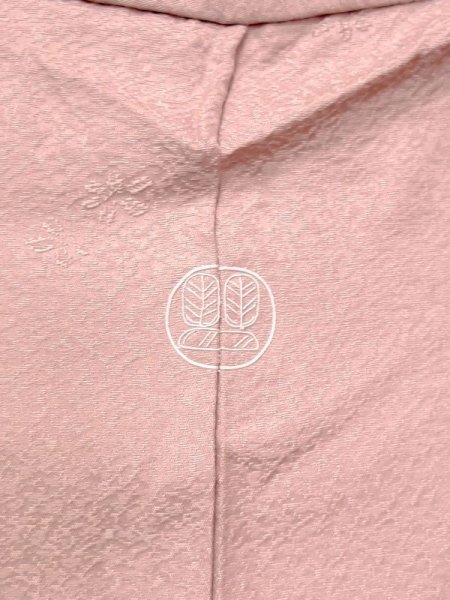 Photo3: N0130W Vintage Japanese women Pale Grayish Pink IROMUJI plain colored / Silk.    (Grade C) (3)