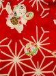 Photo3: N0131D Antique Japanese women   Red Kids / Silk. Kids, Sleeve lining is synthetic It il padded. With cotton.  (Grade C) (3)