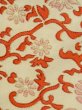 Photo5: N0209A Antique Japanese women   Ivory Kids / Silk. SAKURA cherry blossom, It is padded.  (Grade C) (5)