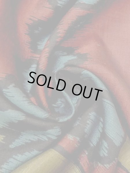 Photo10: N0209D Antique Japanese women  Dark Dark Red HAORI short jacket / Silk. KIRI paulownia,   (Grade D) (10)