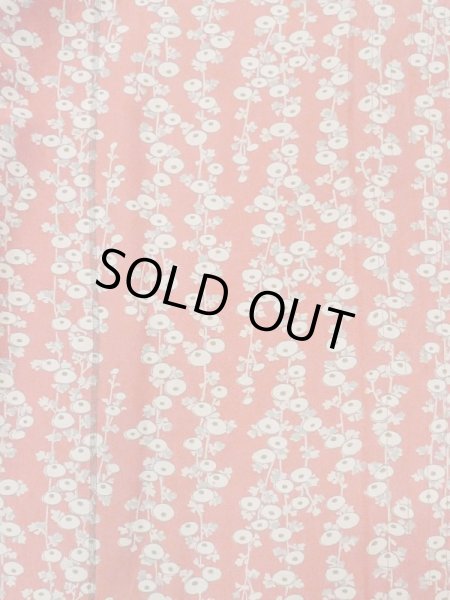 Photo3: N0209E Vintage Japanese women  Pale Vermilion HAORI short jacket / Silk. Stripes   (Grade B) (3)