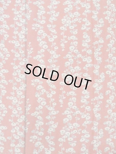 Photo4: N0209E Vintage Japanese women  Pale Vermilion HAORI short jacket / Silk. Stripes   (Grade B) (4)