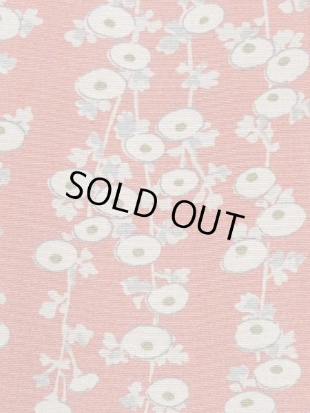 Photo5: N0209E Vintage Japanese women  Pale Vermilion HAORI short jacket / Silk. Stripes   (Grade B) (5)