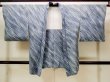 Photo1: N0209G Vintage Japanese women  Pale Navy Blue HAORI short jacket / Silk. Line,   (Grade C) (1)