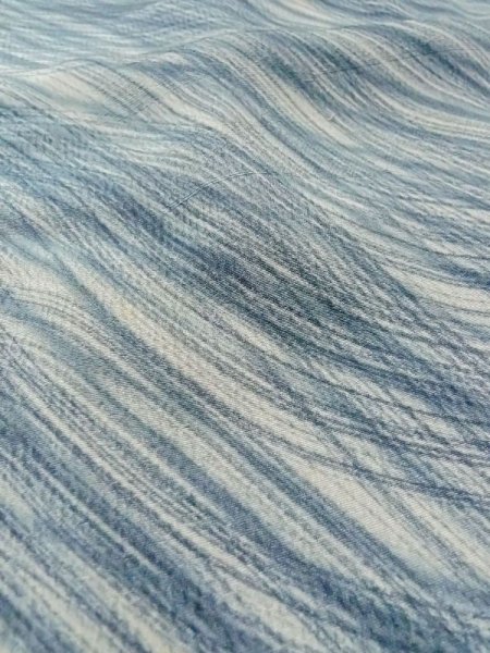 Photo10: N0209G Vintage Japanese women  Pale Navy Blue HAORI short jacket / Silk. Line,   (Grade C) (10)