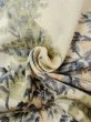 Photo11: N0209H Vintage Japanese women   Ivory HAORI short jacket / Silk. Bamboo leaf,   (Grade C) (11)