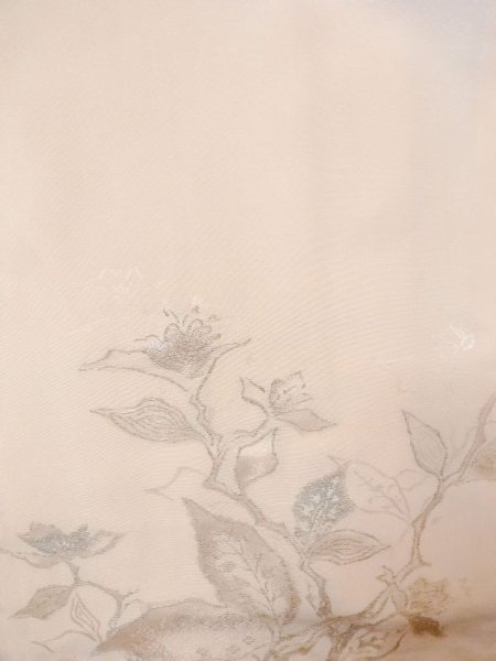 Photo3: N0209I Vintage Japanese women Pale Light Pink HAORI short jacket / Silk. Flower,   (Grade B) (3)