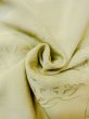 Photo12: N0209J Vintage Japanese women Pale Grayish Yellowish Green HAORI short jacket / Silk. Bamboo leaf,   (Grade C) (12)