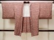 Photo1: N0209L Vintage Japanese women   Brown HAORI short jacket / Silk. Bird,   (Grade B) (1)