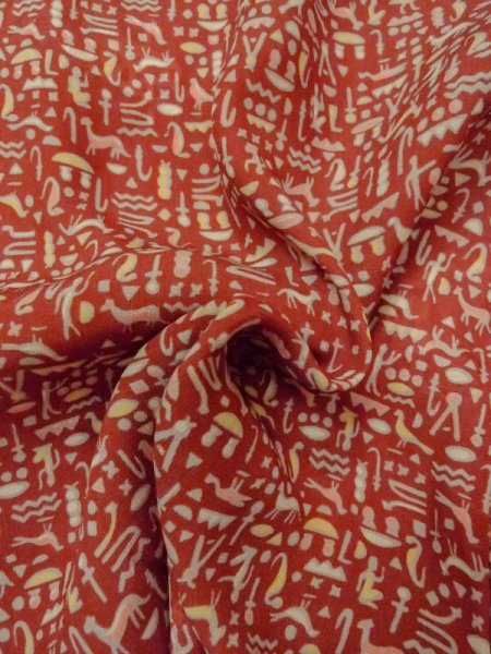 Photo11: N0209L Vintage Japanese women   Brown HAORI short jacket / Silk. Bird,   (Grade B) (11)