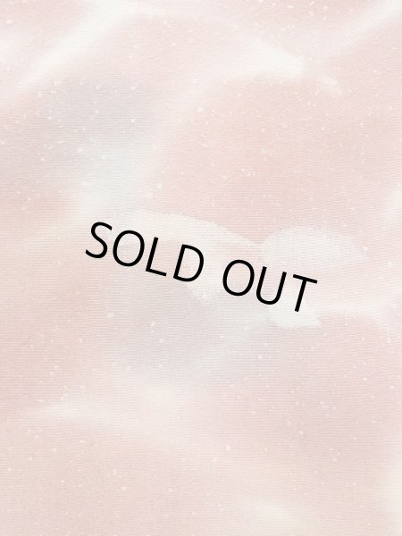 Photo6: N0209M Vintage Japanese women Pale Grayish Pink HAORI short jacket / Silk. Flower,   (Grade B) (6)