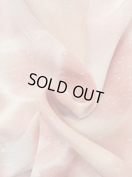 Photo11: N0209M Vintage Japanese women Pale Grayish Pink HAORI short jacket / Silk. Flower,   (Grade B) (11)