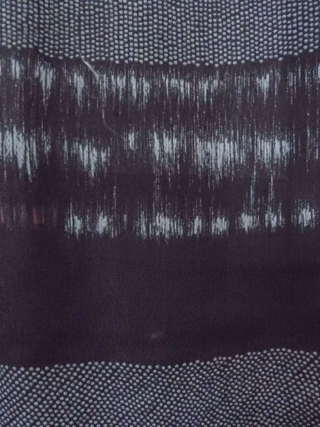 Photo6: N0209N Vintage Japanese women   Black HAORI short jacket / Silk. Dot,   (Grade D) (6)